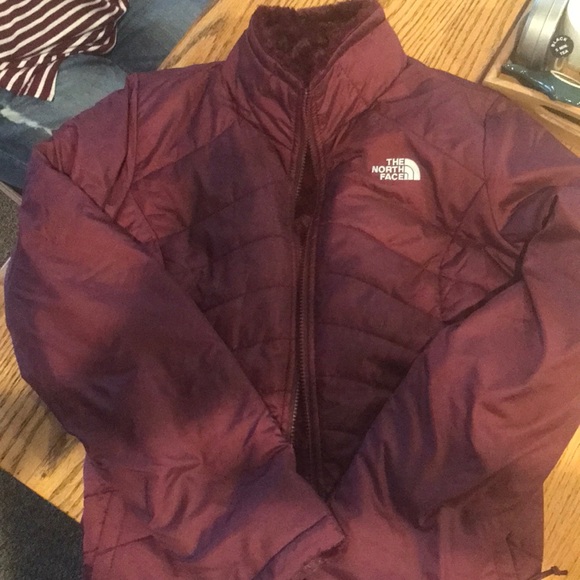 north face burgundy coat